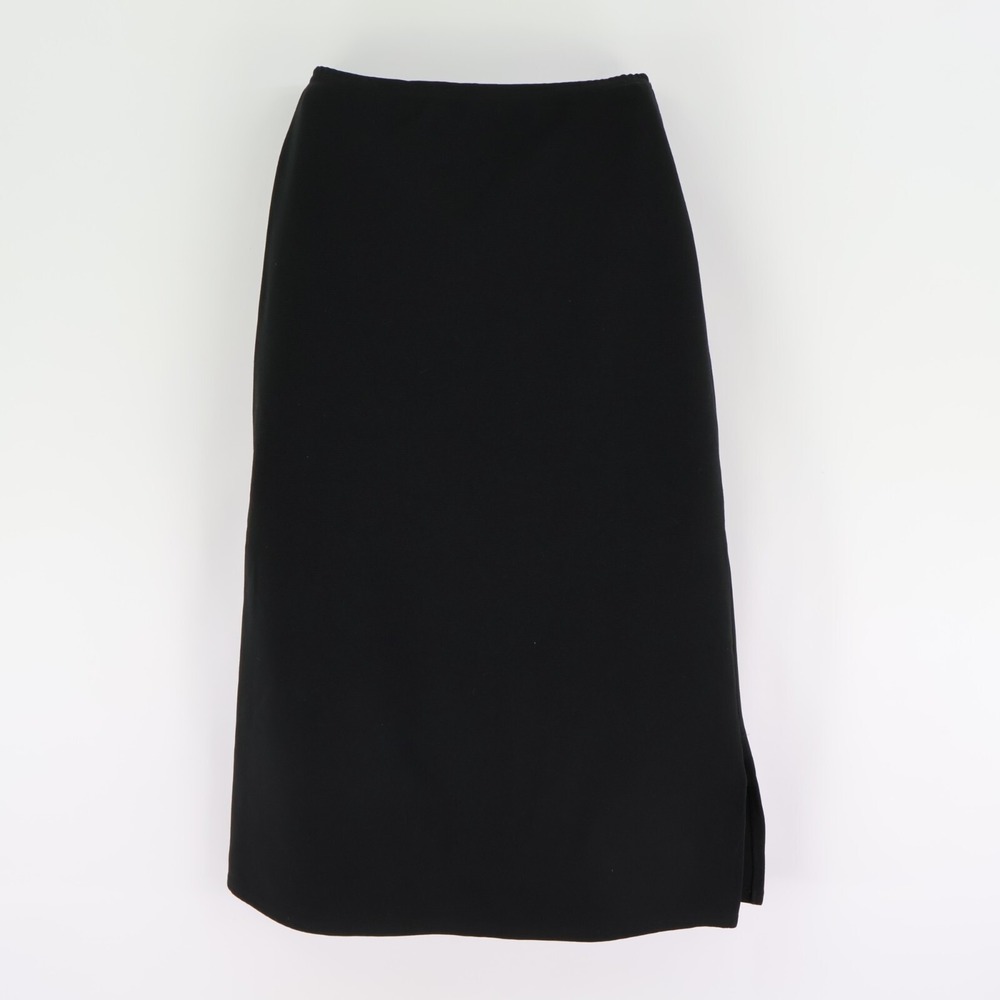 Carolina Blues Midi Skirt Elastic Waist Girls Sz M Black Stretch Polyester Blend